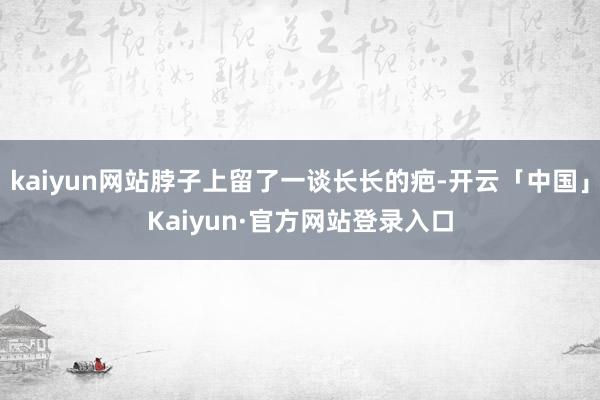 kaiyun网站脖子上留了一谈长长的疤-开云「中国」Kaiyun·官方网站登录入口